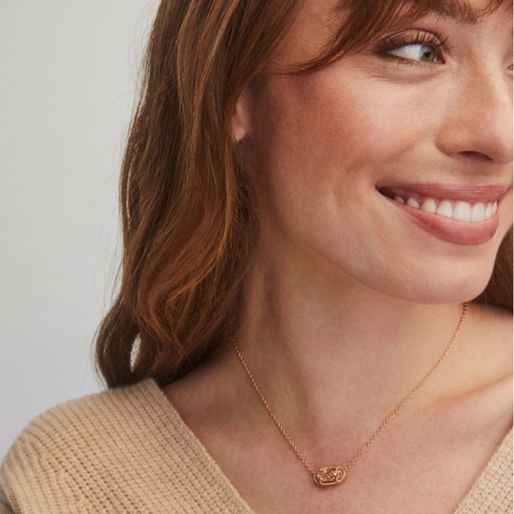 KENDRA SCOTT • Rose Gold Elisa Rose Gold Drusy Necklace - Picture 2 of 4